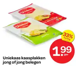 Spar Uniekaas kaasplakken jong of jong belegen aanbieding