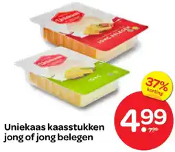 Spar Uniekaas kaasstukken jong of jong belegen aanbieding