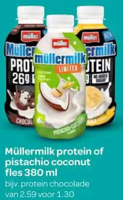 Spar Müllermilk protein of pistachio coconut aanbieding