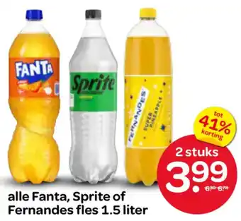 Spar Alle Fanta, Sprite of Fernandes aanbieding