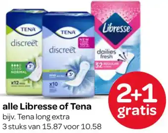 Spar Alle Libresse of Tena aanbieding