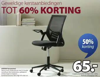 Jysk Asperup bureaustoel aanbieding
