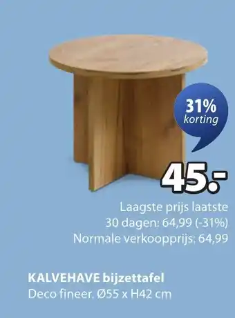 Jysk Kalvehave bijzettafel aanbieding