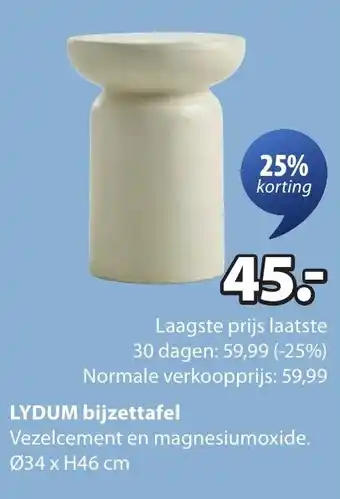 Jysk Lydum bijzettafel aanbieding