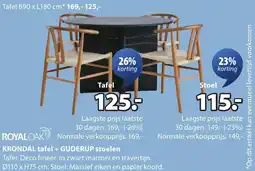 Jysk KRONDAL tafel aanbieding