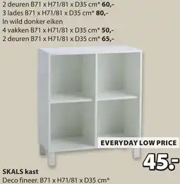 Jysk SKALS kast aanbieding
