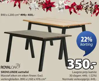 Jysk SKOVLUNDE eettafel aanbieding