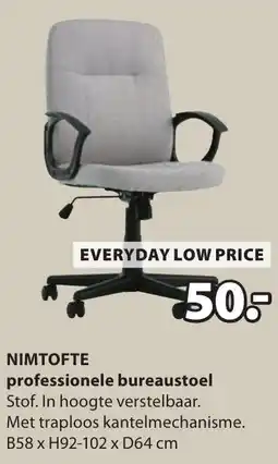 Jysk NIMTOFTE professionele bureaustoel aanbieding