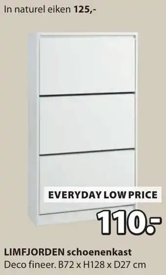 Jysk LIMFJORDEN schoenenkast aanbieding