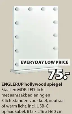 Jysk ENGLERUP hollywood spiegel aanbieding
