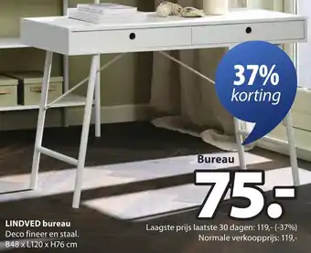 Jysk LINDVED bureau aanbieding