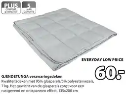 Jysk GJENDETUNGA verzwaringsdeken aanbieding