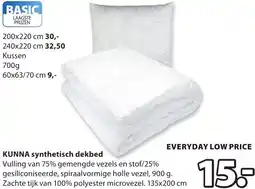 Jysk KUNNA synthetisch dekbed aanbieding