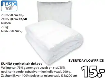 Jysk KUNNA synthetisch dekbed aanbieding