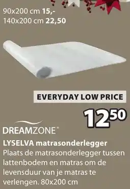 Jysk DREAMZONE LYSELVA matrasonderlegger aanbieding