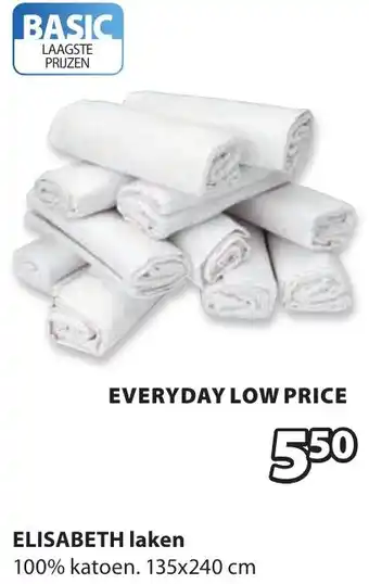 Jysk ELISABETH laken aanbieding