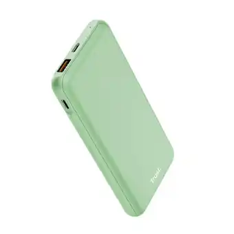 Bol.com Trust Redoh - Powerbank - 10.000 mAh - USB A/USB C - Quick Charge - Groen aanbieding