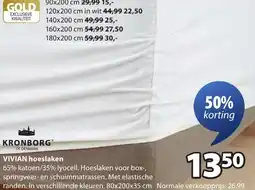 Jysk KRONBORG VIVIAN hoeslaken aanbieding