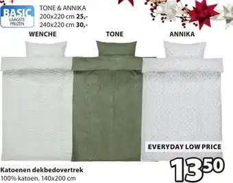 Jysk Katoenen dekbedovertrek aanbieding