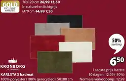 Jysk KRONBORG KARLSTAD badmat aanbieding