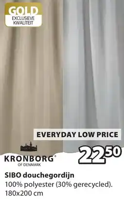 Jysk KRONBORG SIBO douchegordijn aanbieding
