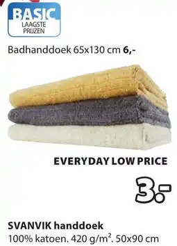 Jysk SVANVIK handdoek aanbieding