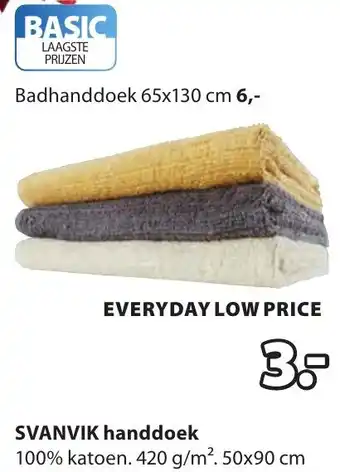 Jysk SVANVIK handdoek aanbieding