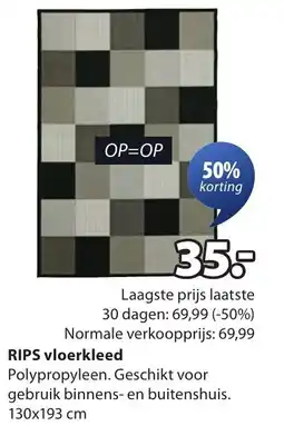 Jysk RIPS vloerkleed aanbieding