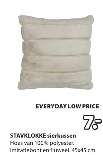 Jysk STAVKLOKKE sierkussen aanbieding