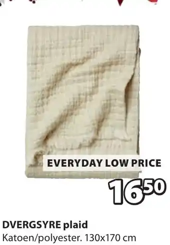 Jysk DVERGSYRE plaid aanbieding