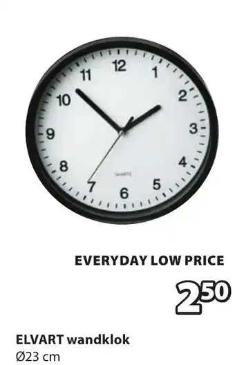 Jysk ELVART wandklok aanbieding
