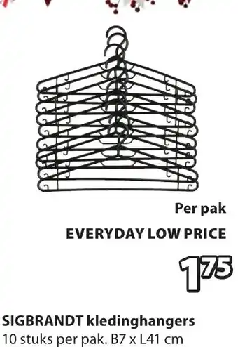 Jysk SIGBRANDT kledinghangers aanbieding