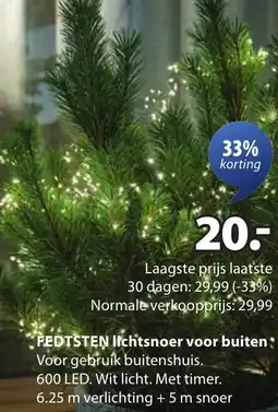 Jysk FEDTSTEN lichtsnoer voor buiten aanbieding