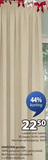 Jysk HAVSTEIN gordijn aanbieding