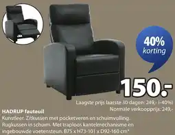 Jysk HADRUP fauteuil aanbieding