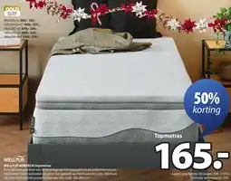 Jysk WELLPUR BOKSELVI topmatras aanbieding