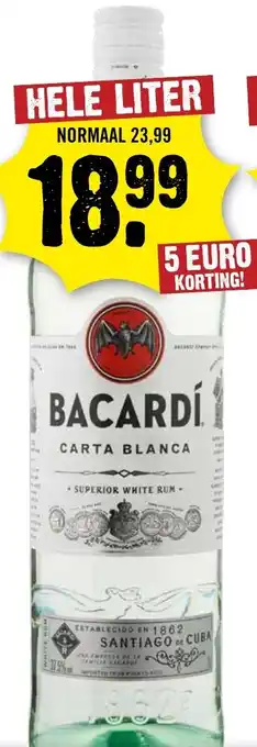 Dirck 3 Bacardí Carta Blanca aanbieding