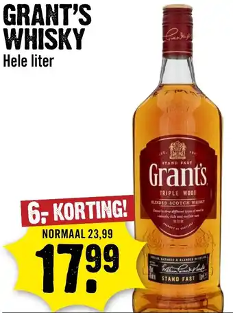 Dirck 3 Grant's Whisky aanbieding