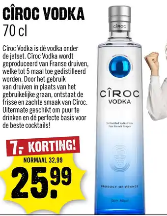 Dirck 3 Cîroc Vodka aanbieding