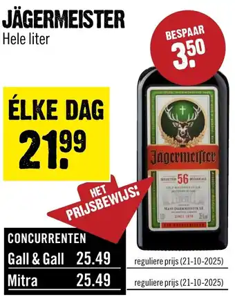 Dirck 3 Jägermeister aanbieding