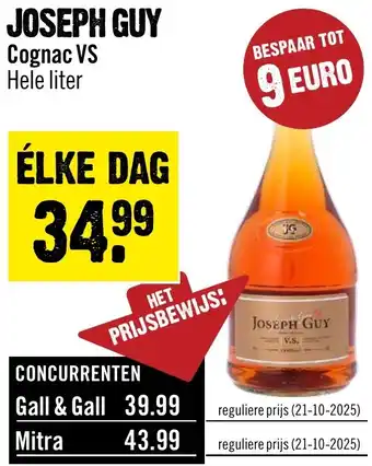Dirck 3 Joseph Guy Cognac VS aanbieding