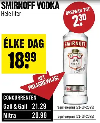 Dirck 3 Smirnoff Vodka aanbieding