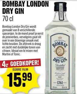 Dirck 3 Bombay London Dry Gin aanbieding