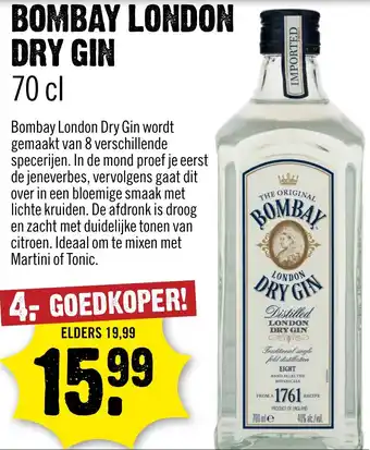 Dirck 3 Bombay London Dry Gin aanbieding