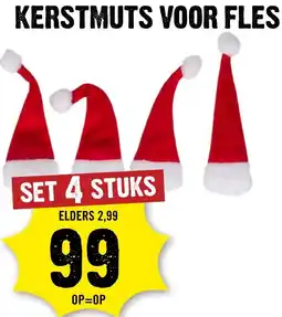 Dirck 3 Kerstmuts voor fles aanbieding