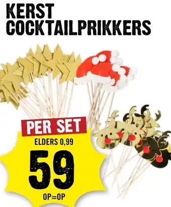 Dirck 3 Kerst cocktailprikkers aanbieding