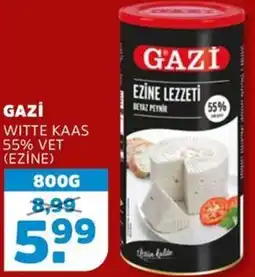 Sahan Supermarkten Gazi̇ witte kaas 55% vet ezi̇ne aanbieding