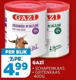 Sahan Supermarkten Gazi̇ schapenkaas of geitenkaas aanbieding