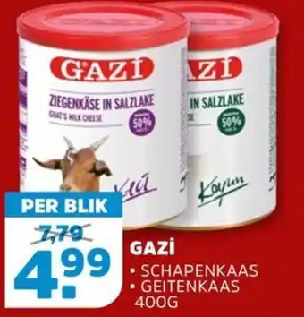 Sahan Supermarkten Gazi̇ schapenkaas of geitenkaas aanbieding
