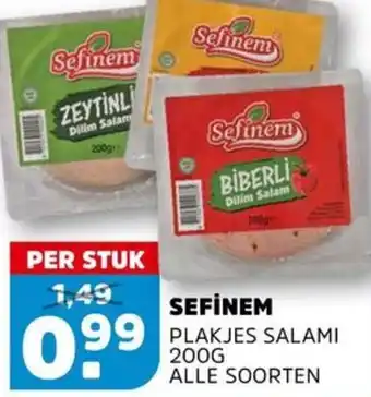 Sahan Supermarkten Sefi̇nem plakjes salami aanbieding
